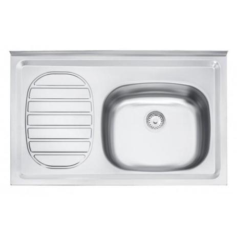 Pia de cozinha em aço inox 80 x 50 cm com válvula - Filo 40 FX - DX - Tramontina Menor preço em Pia de cozinha em aço inox 80 x 50 cm com válvula - Filo 40 FX - DX - Tramontina