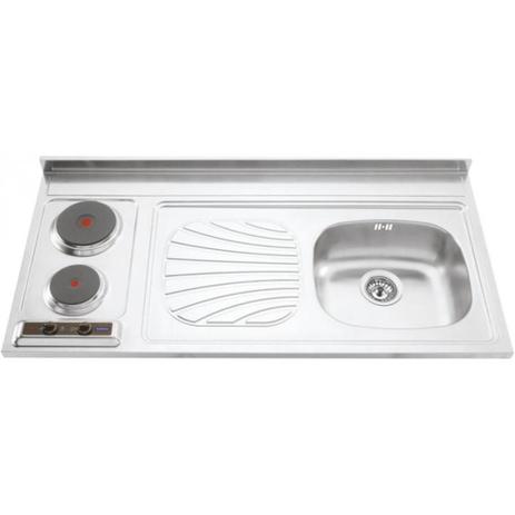 Pia-fogão em aço inox 120 x 55 cm - STAR 40 + 2ER DX - Tramontina (220V) Menor preço em Pia-fogão em aço inox 120 x 55 cm - STAR 40 + 2ER DX - Tramontina (220V)