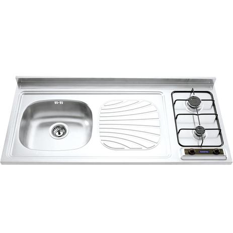 Pia-fogão Tramontina em aço inox 120 x 55 cm 93710103 Menor preço em Pia-fogão Tramontina em aço inox 120 x 55 cm 93710103