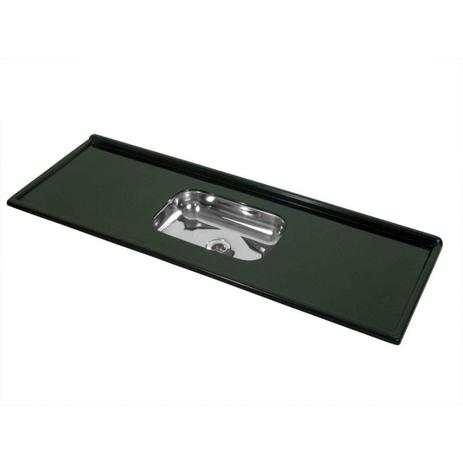 Pia para Cozinha Mármore Sintético Bojo Inox Decoralita Verde Menor preço em Pia para Cozinha Mármore Sintético Bojo Inox Decoralita Verde