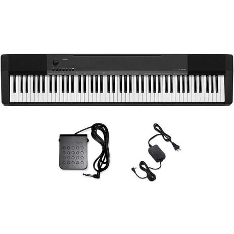 Piano Digital Casio CDP135 Preto com Fonte e Pedal Sustain Menor preço em Piano Digital Casio CDP135 Preto com Fonte e Pedal Sustain