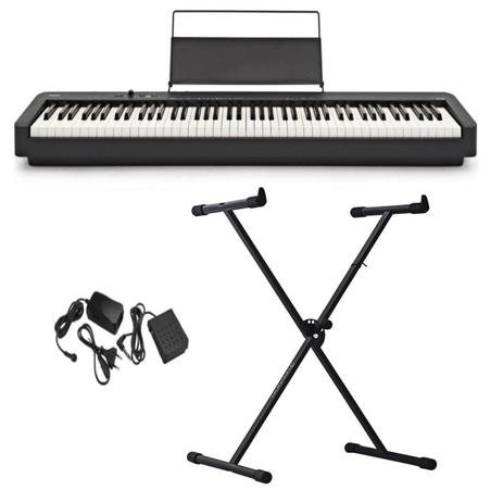 Piano Digital CDP-S100 CASIO Preto 88 Teclas + Suporte X Menor preço em Piano Digital CDP-S100 CASIO Preto 88 Teclas + Suporte X