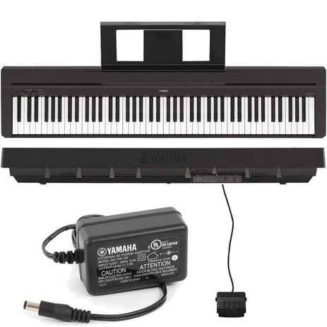 Piano Digital Yamaha P45 Preto com Fonte Menor preço em Piano Digital Yamaha P45 Preto com Fonte