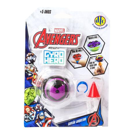 Pião de Batalha - Giro Hero - Disney - Marvel - Avengers - Gavião Arqueiro - DTC Menor preço em Pião de Batalha - Giro Hero - Disney - Marvel - Avengers - Gavião Arqueiro - DTC