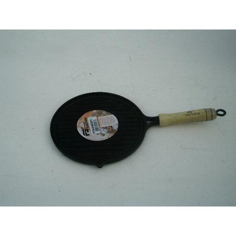 Picanheira em ferro fundido redonda grelhada 22cm - Fundicao santana Menor preço em Picanheira em ferro fundido redonda grelhada 22cm - Fundicao santana