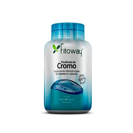 Picolinato de Cromo - 60 cápsulas - Fitoway Menor preço em Picolinato de Cromo - 60 cápsulas - Fitoway