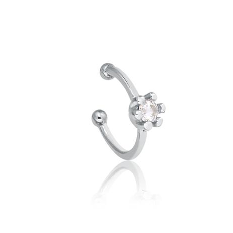 Piercing de pressão para orelha de florzinha com zircônia folheado em ródio branco - 1630000000030 - Francisca joias contemporâneas é boa?