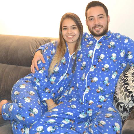 Pijama Adulto Feminino/Masculino Quentinho SOFT - AZUL NEVE - VITA STUDIO Menor preço em Pijama Adulto Feminino/Masculino Quentinho SOFT - AZUL NEVE - VITA STUDIO
