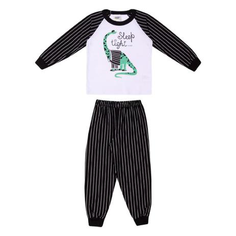 Pijama Bebê Longo Duzizo Listrado Brilha No Escuro Menor preço em Pijama Bebê Longo Duzizo Listrado Brilha No Escuro