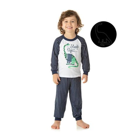 Pijama Bebê Longo Duzizo Listrado Brilha No Escuro Menor preço em Pijama Bebê Longo Duzizo Listrado Brilha No Escuro
