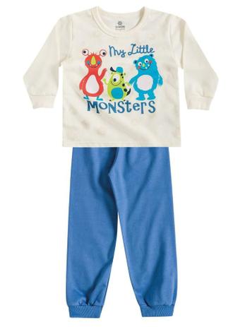 Pijama Blusão e Calça em Moletinho My Little Monsters Brandili Menor preço em Pijama Blusão e Calça em Moletinho My Little Monsters Brandili