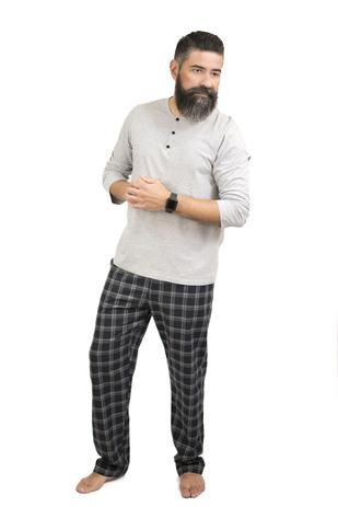 Pijama Bumabei Blusa Malha E Calça Flanela Preto - Pijama Masculino -  Magazine Luiza