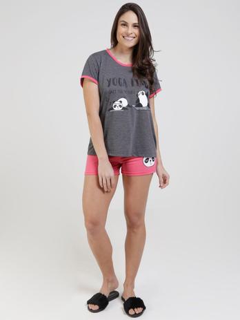 Pijama Curto Feminino Cinza Escuro - Danka - Pijama Feminino - Magazine  Luiza