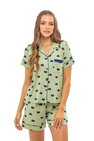Pijama Feminino Aberto Modelo Americano Viscolycra Maia - Praqnome - Pijama  Feminino - Magazine Luiza