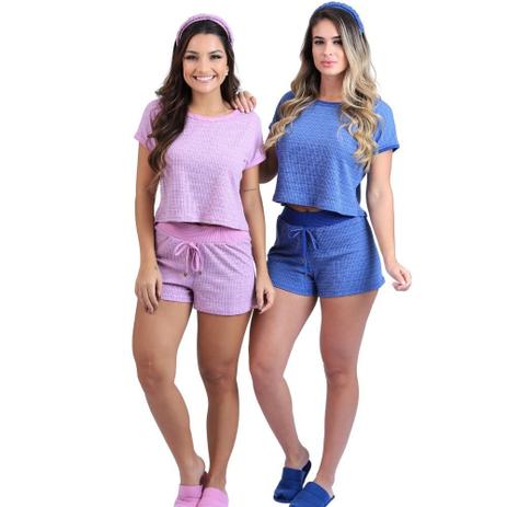 short curto feminino de tecido