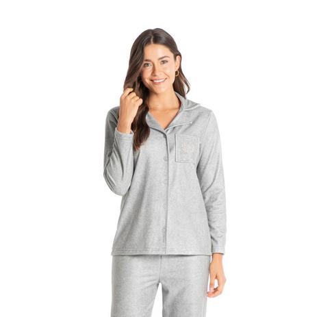Pijama Feminino Daniela Tombini Keila Abotoado 9168BP - Pijama Feminino -  Magazine Luiza