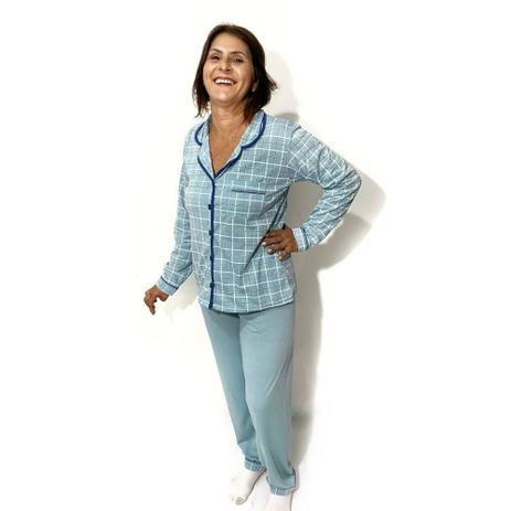 Compre Pijama Longo Feminino Com Botões Preto Hering Online