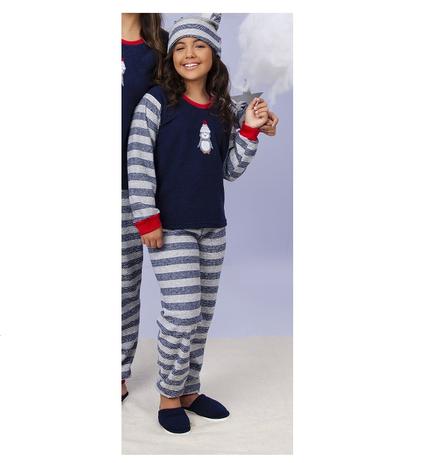 Pijama Feminino Juvenil Inverno Longo Soft Listrado Oferta - Cia do corpo Menor preço em Pijama Feminino Juvenil Inverno Longo Soft Listrado Oferta - Cia do corpo