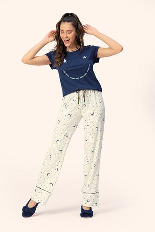 Pijama Feminino de Verão com Botões Star Lua EncantadaLe Lingerie
