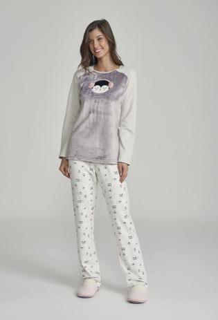 Pijama Feminino Manga Longa Moletinho Pinguim - COR COM AMOR - Pijama  Feminino - Magazine Luiza