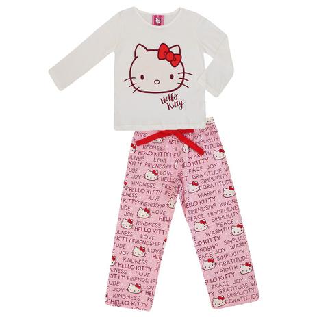 Pijama Infantil feminino Meia Malha Hello Kitty Sanrio Menor preço em Pijama Infantil feminino Meia Malha Hello Kitty Sanrio