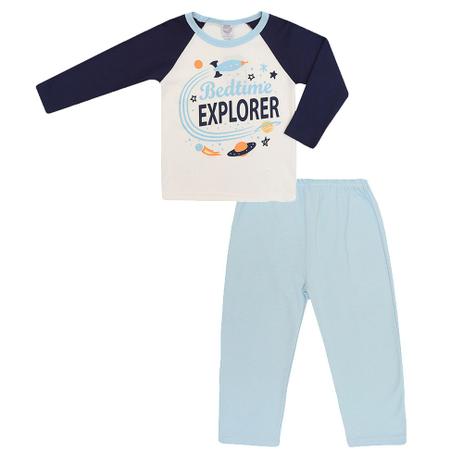 Pijama Infantil Masculino Manga Longa Espacial - Piu-piu Menor preço em Pijama Infantil Masculino Manga Longa Espacial - Piu-piu