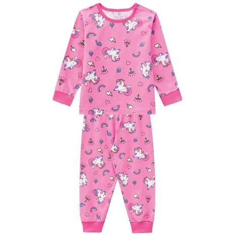 Pijama Infantil Menina Estampa Unicórnios Brandili Menor preço em Pijama Infantil Menina Estampa Unicórnios Brandili
