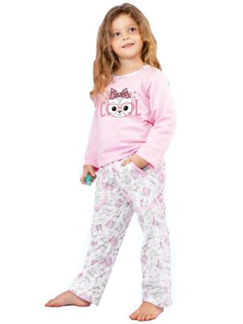 Pijama Infantil Malha Manga Longa Lhamas Menina Brandili 1-3/4-8 Anos