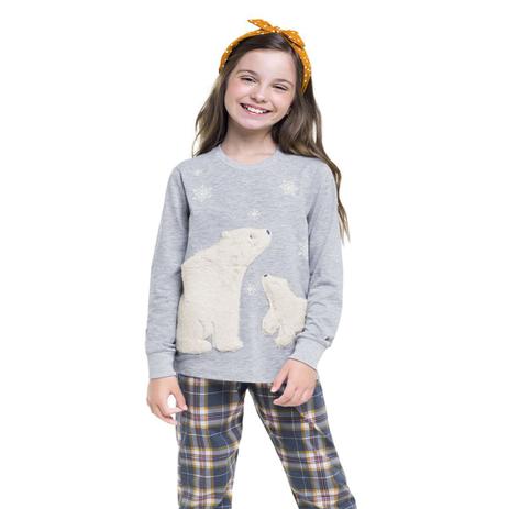 Pijama infantil menina xadrez inverno quentinho filha - VEGGI - Pijama  Infantil - Magazine Luiza