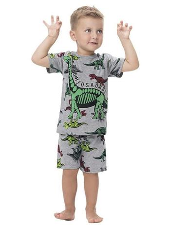 Pijama Infantil Menino, Manga Curta, Com Detalhe Que Brilha No Escuro, Com  Antimosquito, Dinossauros, 2 Peças - Kyly - Pijama Infantil - Magazine Luiza