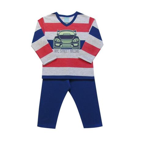 Pijama infantil menino manga longa em Moletom. - Kyly Menor preço em Pijama infantil menino manga longa em Moletom. - Kyly