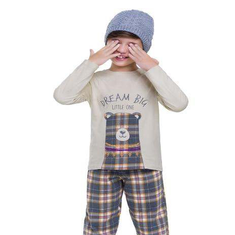 Pijama infantil menino xadrez inverno quentinho filho - VEGGI - Pijama  Infantil - Magazine Luiza
