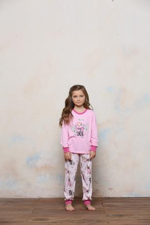 Pijama Infantil Senilha - Longo em Malha Silk - Rosa Menor preço em Pijama Infantil Senilha - Longo em Malha Silk - Rosa