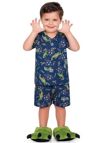 Pijama Infantil Verão Menino, Nave Espacial E O Espaço, Com Detalhes que  Brilham no Escuro, 2 peças - Fakini - Pijama Infantil - Magazine Luiza
