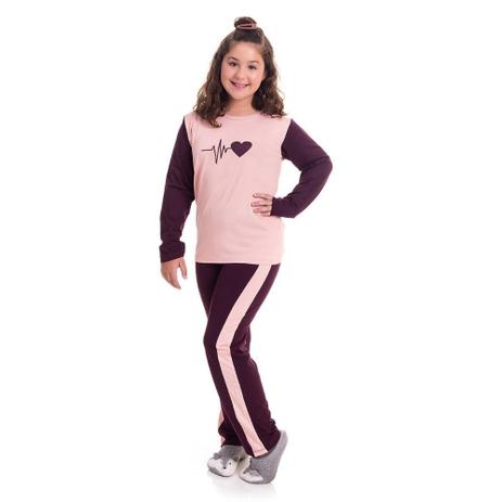 Pijama Juvenil Infantil Para Menina Tamanho 10 12 14 Anos Conjunto Com  Blusa Manga Longa E Calça - TexCriar - Pijama Infantil - Magazine Luiza