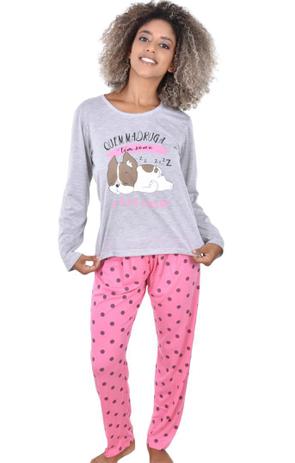 Pijama longo Ayron BullDog Feminino Adulto Malha PV - Pijama Feminino -  Magazine Luiza