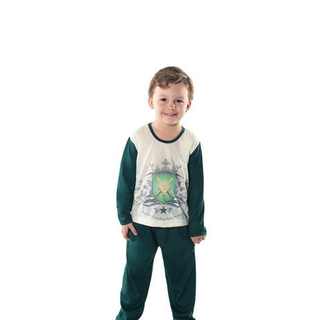 Pijama Longo Infantil Masculino Tam 2 ao 16 Verde C/Branco - VIA NOITE -  Pijama Infantil - Magazine Luiza