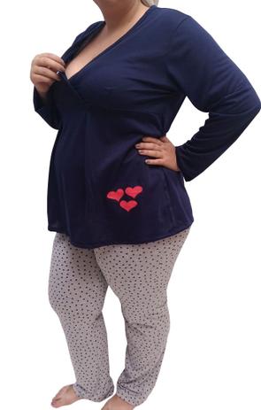 Pijama Longo Plus Size Gestante e Maternidade 0885 - Linda Gestante Menor preço em Pijama Longo Plus Size Gestante e Maternidade 0885 - Linda Gestante