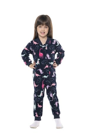 Pijama Macacão Inverno Infantil Menina do Dino - 315692 - VRASALON - Pijama  Infantil - Magazine Luiza