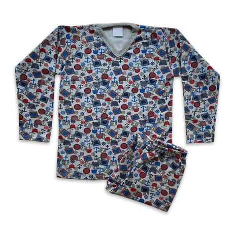 Pijama Infantil Inverno Moletom Flanelado Menino Brandili Monstrinhos  1-3/4-8 Anos