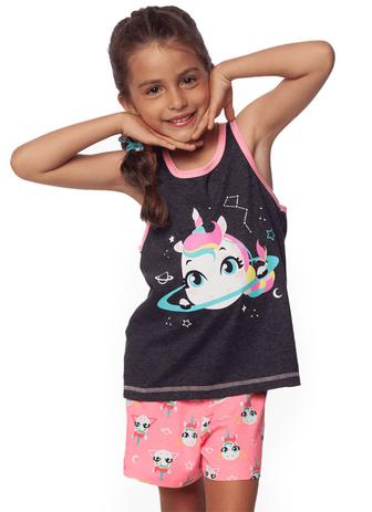 Pijama Regata Nadador e shorts Puket Unicórnio chumbo e rosa - Outros Moda  e Acessórios - Magazine Luiza