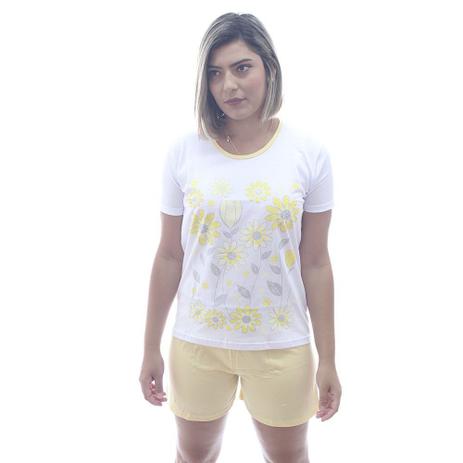Compre Pijama Curto Americano Feminino Amarelo Online