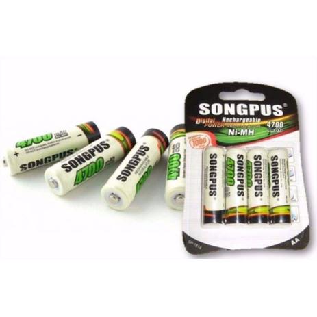 Pilha 4700mah Aa Recarregável Songpus Menor preço em Pilha 4700mah Aa Recarregável Songpus