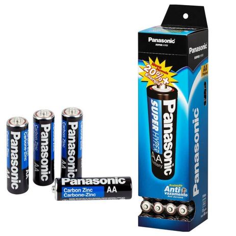 Pilha 4AA Panasonic Pacote 4 unidades Menor preço em Pilha 4AA Panasonic Pacote 4 unidades