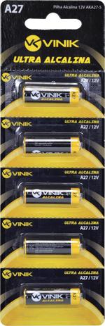 Pilha a27 12v alcalina blister com 5 unidades - aka27-5 - Vinik Menor preço em Pilha a27 12v alcalina blister com 5 unidades - aka27-5 - Vinik
