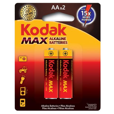 Pilha AA Alcalina Max C/2 30536630 Kodak Infotel Menor preço em Pilha AA Alcalina Max C/2 30536630 Kodak Infotel