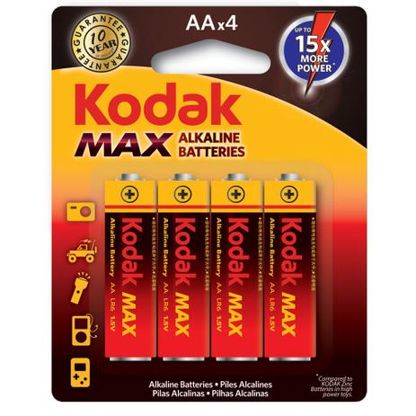 Pilha AA Alcalina Max C/4 30820388 Kodak Infotel Menor preço em Pilha AA Alcalina Max C/4 30820388 Kodak Infotel