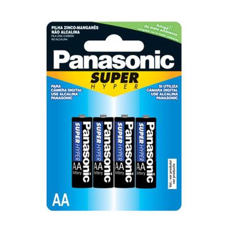 Pilha Aa Com4 Super Hyper Panasonic Menor preço em Pilha Aa Com4 Super Hyper Panasonic
