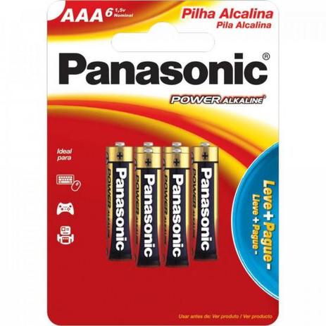 Pilha AAA Alcalina LR03XAB C/6 PANASONIC Menor preço em Pilha AAA Alcalina LR03XAB C/6 PANASONIC