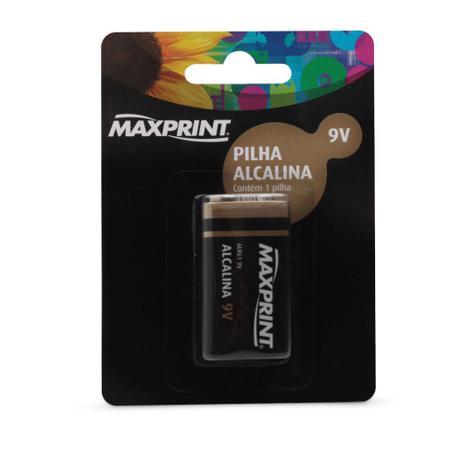 Pilha Alcalina 9 V Maxprint Menor preço em Pilha Alcalina 9 V Maxprint